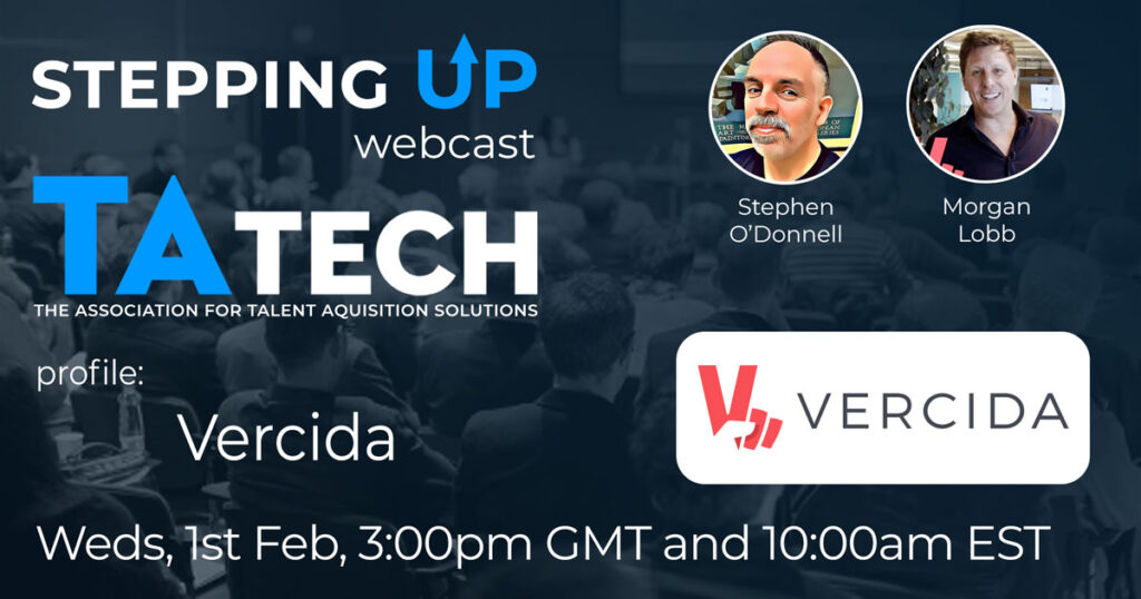 Special guest, Morgan Lobb, Founder and CEO of Vercida.
Weds 1st Feb.